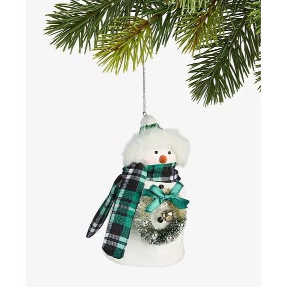 Macy’s Holiday Lane Enchanted Emerald Snowman Ornament